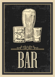 Πινακίδα Bar 20χ14 25χ18 30χ21 Black