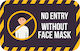 Αυτοκόλλητο No Entry Without Face Mask Κωδ 21086