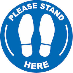 Αυτοκόλλητο Δαπέδου Please Stand Here Κωδ 17400
