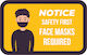 Αυτοκόλλητο Face Masks Required Κωδ 21084