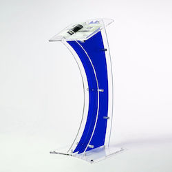 Αναλόγιο Ομιλητή Plexiglass Μπλε 127x50cm