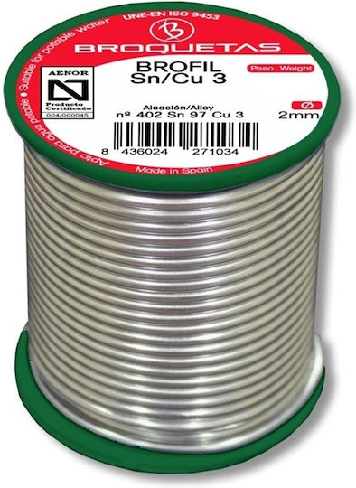 Κόλληση Χαλκού Χωρίς Μόλυβδο Brofil Sn/cu3 200gr Broquetas