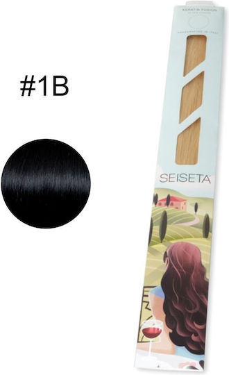 Seiseta Hair Extension Keratin Classic Line 50/55cm #1b 25 Pieces 20gr