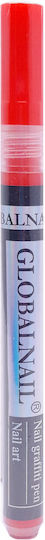 Στυλό Graffiti Nail Art Globalnail Πάχους 0,5mm Κόκκινο