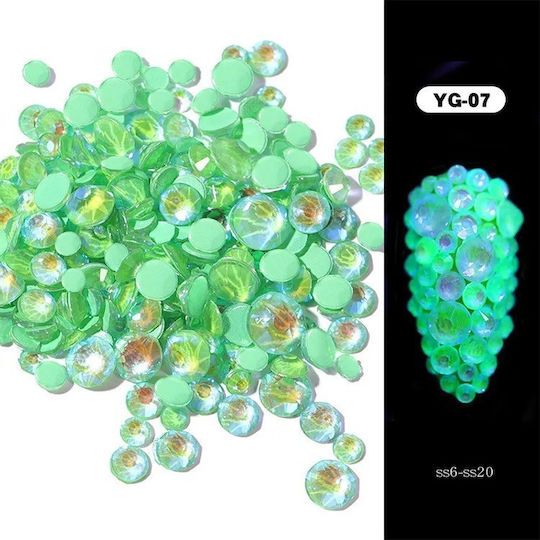 Luminous Nail Art Смесени Размери Кристални Блестящи Стъклени Камъчета Yg-07