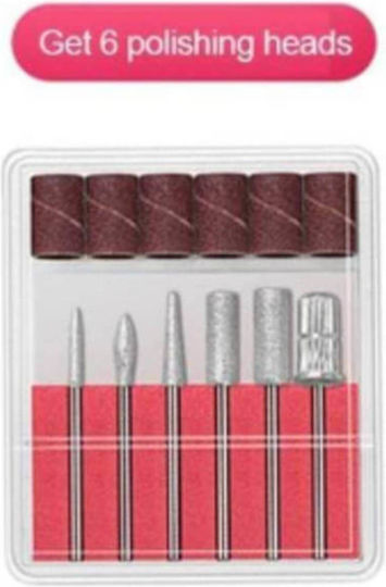 12τμχ Nail Drill Bits Kit Eξαρτήματα Τροχού 2,35mm Διαμαντόφρεζες