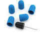 Set Nail Drill Bit + Caps Ideal for Pedicure Heel Cleaning 16x25mm Wheel Stone 150 Grit