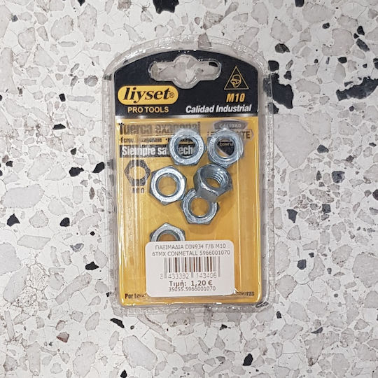 Nuts Din934 G B M10 6 Pieces Conmetall 5966001070