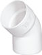 Fasoplast Pipe Elbow Fitting PVC Sewer U 45° White 100mm