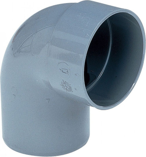 PVC Grey 90º Closed Pipe Elbow Fittings Φ100 6atm Reinforced