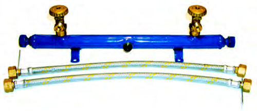 Double Manifold 3 Outlets Two Spiral Hoses