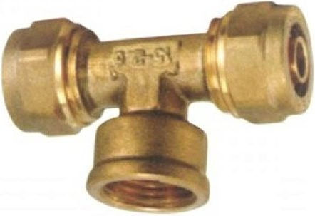 Pipe Tee Female 18x1/2x2 Brass Tubing