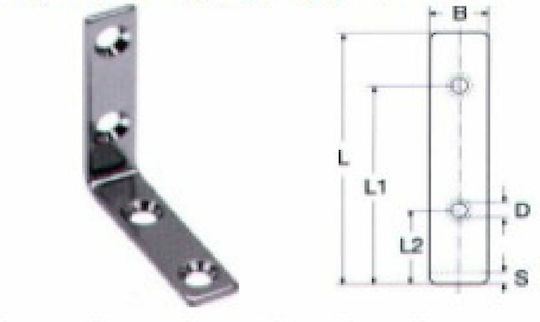 Ъгъл Паралелограм Inox A4 M8340 C M8340-c