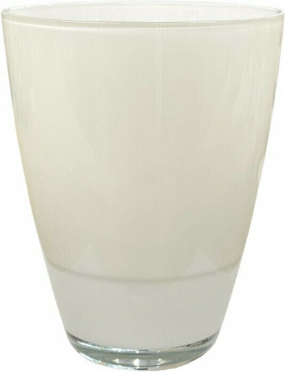 Glass Plant Pot "Pot Brooklyn" 13.5 X 17cm Duif White