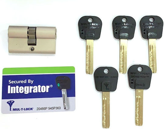 Sicherheitszylinder Mul-t-lock Integrator Karte-90mm 40x50 Nickel