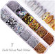 Κασετίνα 12 Strass Mix Nail Art Χρωμάτων Διακόσμηση Νυχιών