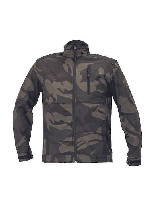 Μπουφάν Εργασίας Αδιάβροχο Softshell Crambe Παραλλαγής Καμουφλάζ