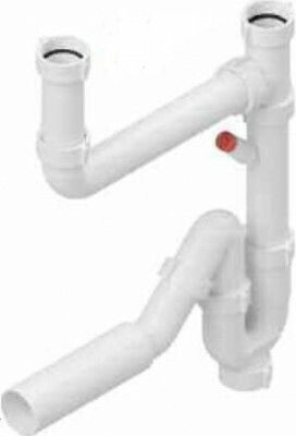Sifon Chiuvetă Dublu Fără Supapă Omniplast 143640