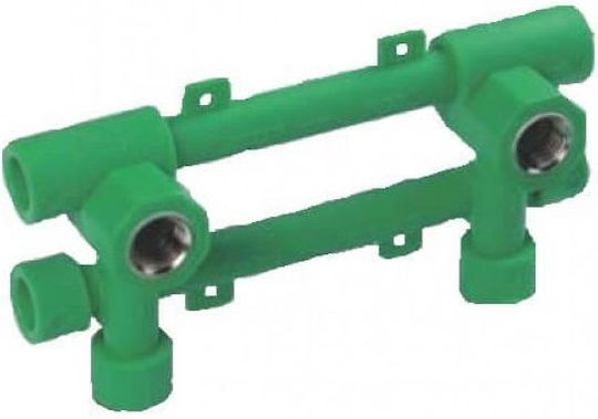 Water Supply Manifold for Heat Fusion 4 Outlets PPR Φ20x1/2" Plastherm