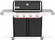 Weber Genesis Ε-415 Gasgrill Gusseisen Rost 86cmx46cmcm mit 4 cm 16.89kW und Seitenbrenner