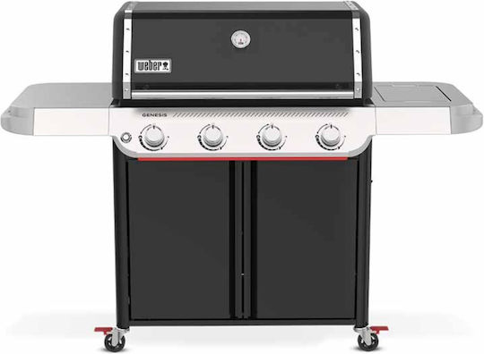 Weber Genesis Ε-415 Gasgrill Gusseisen Rost 86cmx46cmcm mit 4 cm 16.89kW und Seitenbrenner