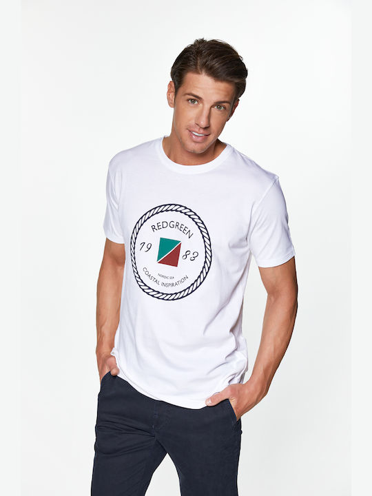 Redgreen T-shirt Print Circle Rope White