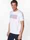 Redgreen T-shirt Τύπωμα Color Lines Λευκό
