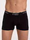 Men's Boxer Mei Black Cotton Wide External Waistband