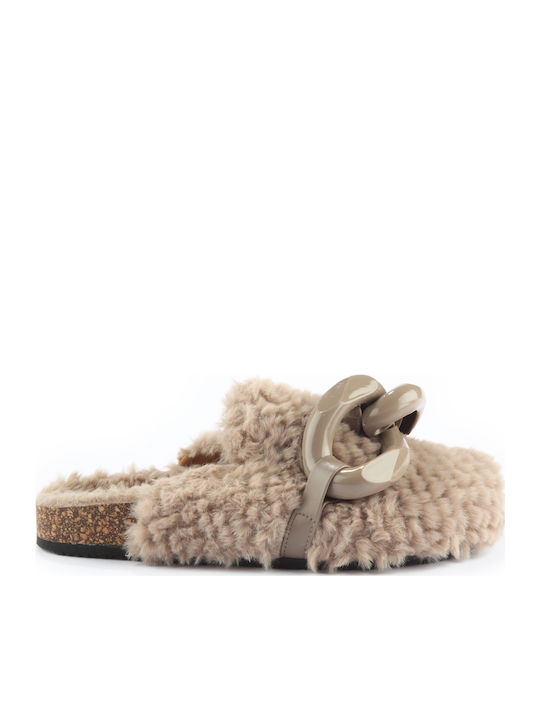 Παντόφλα Γυναικεία Fshoes Χακι
