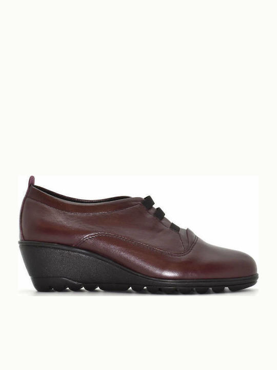 Nikolas Damen-Oxfords Leder Damen-Oxfords Burgundische