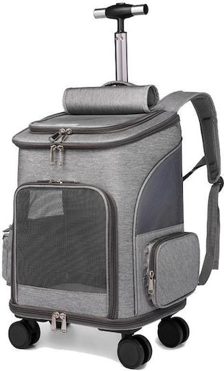 Denik Pets Dog/Cat Carrying Gray Trolley for 11kg Pets L49xW33xH26cm