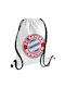 Fc Bayern Munich Back Bag Pouch Gymbag White Pocket 40x48cm & Thick Drawstrings