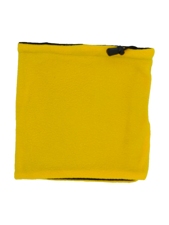 Guler De Gât Neckwarmer Fleece Căptușit Șnur Dublă Față Negru Galben Mărime Unică