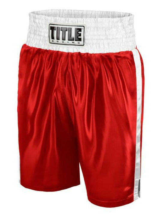 Pantaloni De Box Title Edge Roșu Alb