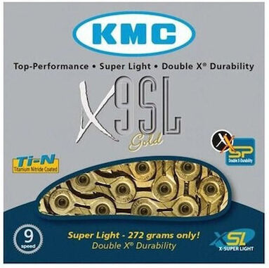 Αλυσιδα Kmc Gold 9 Speed 116 Links
