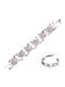 Bridal Hair Wreath Ribbon Pearls White Flowers Silver White Ribbon