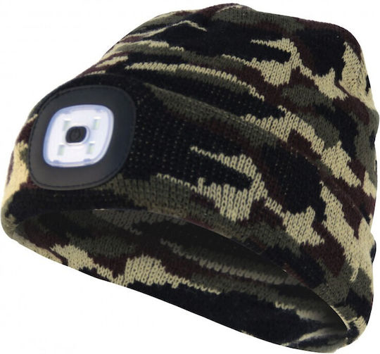 Шапка Камуфлажна С Фенерче За Глава Led Velamp Cap06