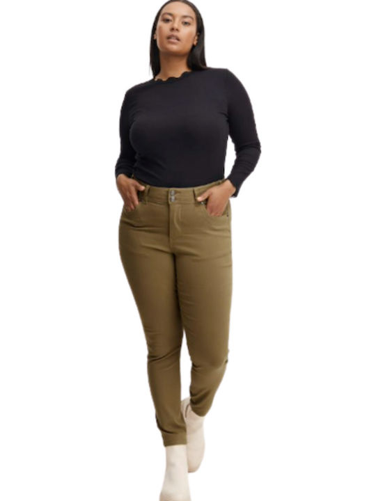 Fransa Trousers Casual Fpzalin Pa 2 Green Khaki Γυναικείο