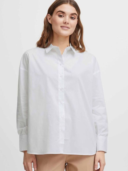 Fransa Women's Shirt Long Sleeve White White