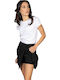 Jrc Alghero Shorts Lady Women's Skort 94% Polyester 6% Elastane 180gsm Black