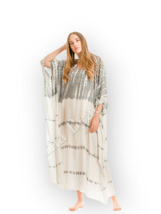 Viscose Caftan Shibori Tie Dye 673 Rima Gray