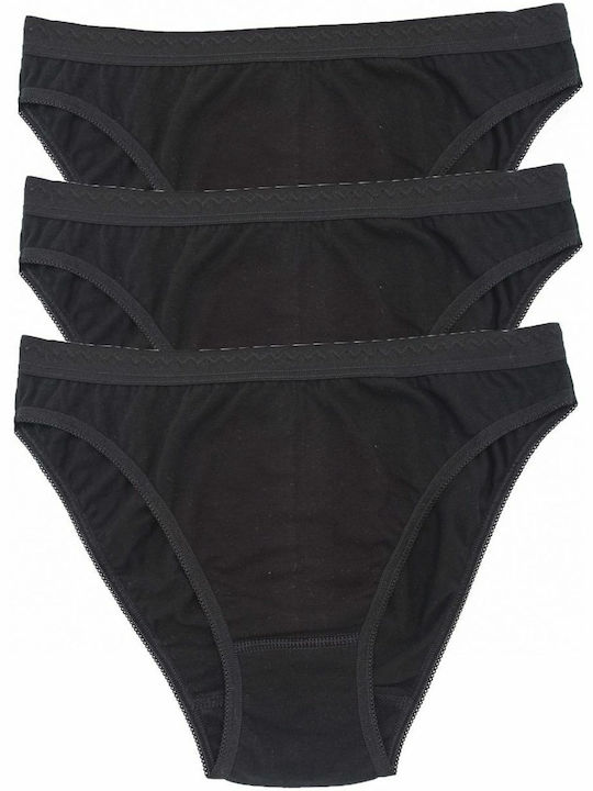 Women's Cotton Slip Fay Lingerie 3Pack Black 32