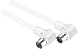 GoGEN Καλώδιο Κεραίας Coax male - Coax female Λευκό 10m