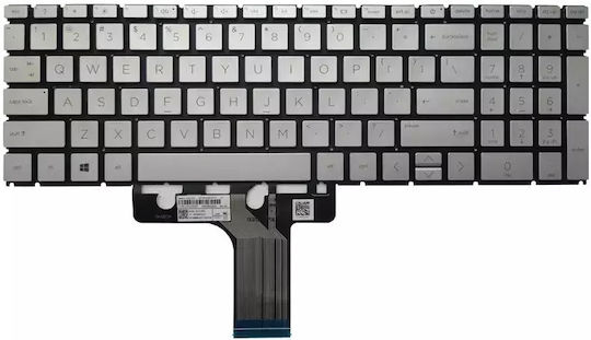 Laptop-Tastatur Hp Pavilion 15-EG0003CA Silber Hintergrundbeleuchtet Englisch (US) Mentor Premium