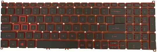 Клавиатура Acer Spin 5 SP515-51N Червено Задно Осветяване Английски Език (САЩ) Ментор Премиум