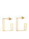 Art Earrings Hoops made of Steel Gold Plated