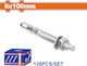Wadfow Șuruburi de ancorare Oupsi Metalic 6x100mm 135buc
