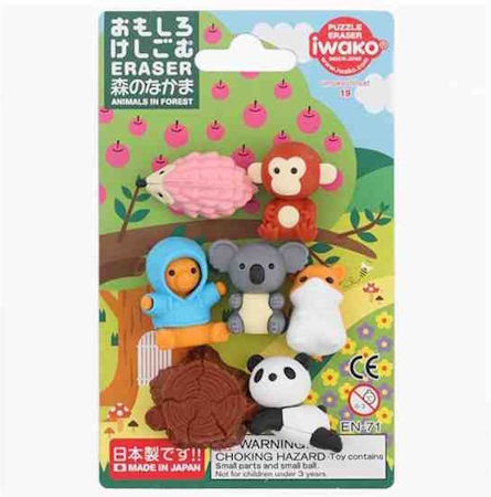 Eraser Iwako Forest Friends Set Er-bri022
