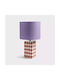&Klevering Keramik Tischlampe mit Rot Schirm und Basis
