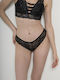 Women's Slip with Lace Black
